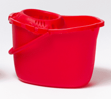 Plastic Mop Bucket & Wringer RED M114 x 15LTR