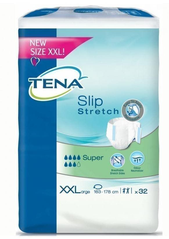 Tena Slip Stretch Extra Extra Large 3300ML 2 X 32 61490 Tena Slip Stretch Extra Extra Large 3300ML 2 X 32 61490