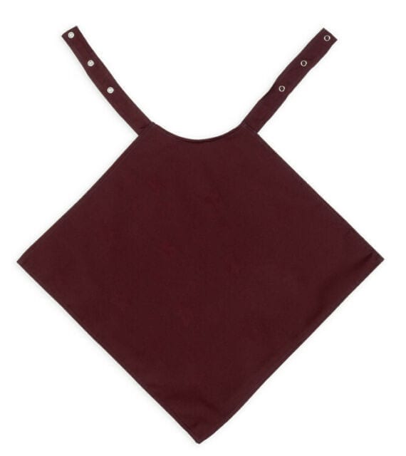 Jacquard Dignity Bib W/Snaps MAROON 46x46CM Jacquard Dignity Bib W/Snaps MAROON 46x46CM