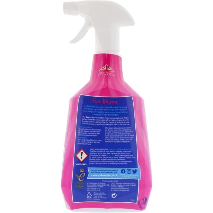Astonish OXY Fabric Stain Remover Trigger 12 X 750ml Astonish OXY Fabric Stain Remover Trigger 12 X 750ml