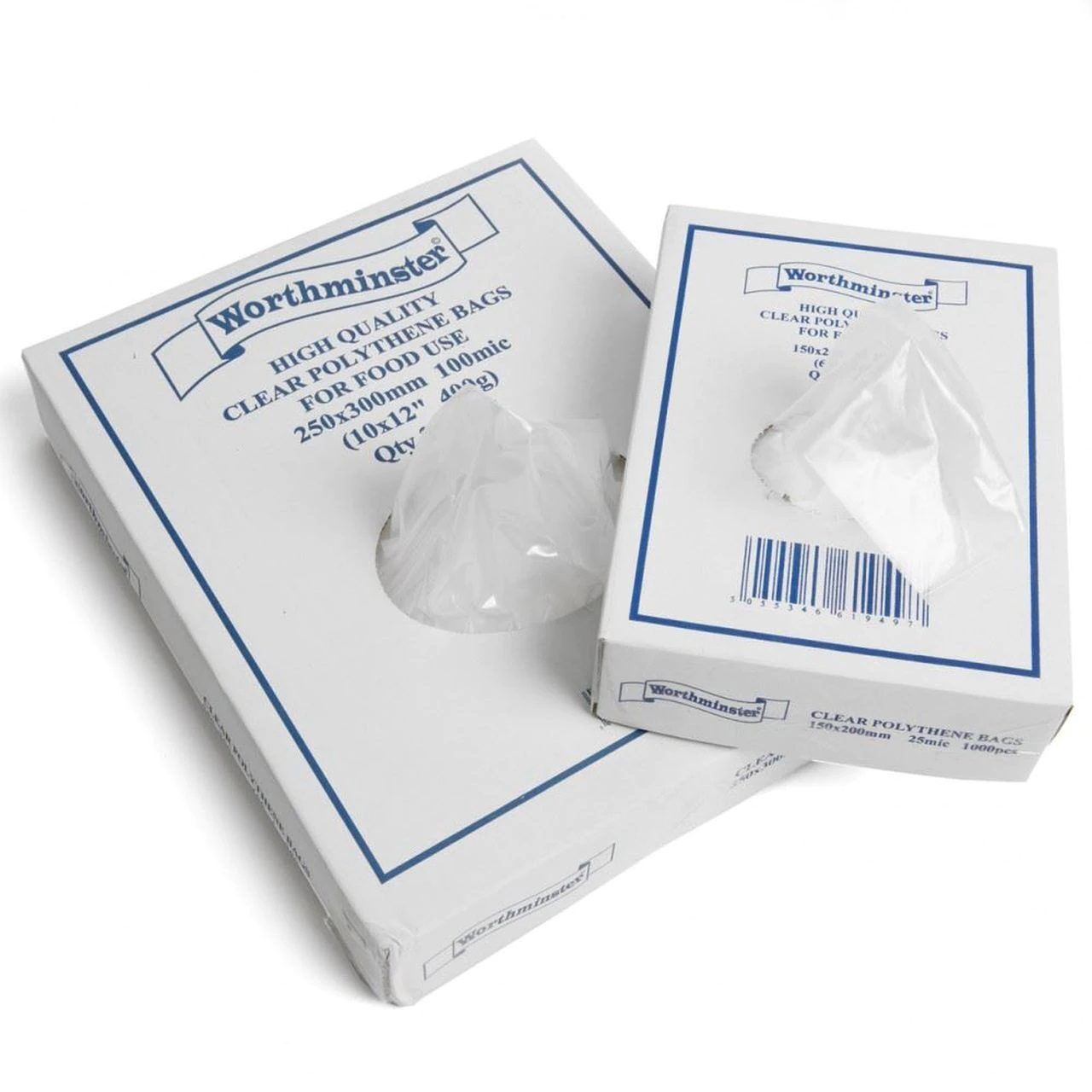 Lothene Clear Poly Bags Dispensing Boxes CLEAR 12x18'' X 1000 Lothene Clear Poly Bags Dispensing Boxes CLEAR 12x18'' X 1000