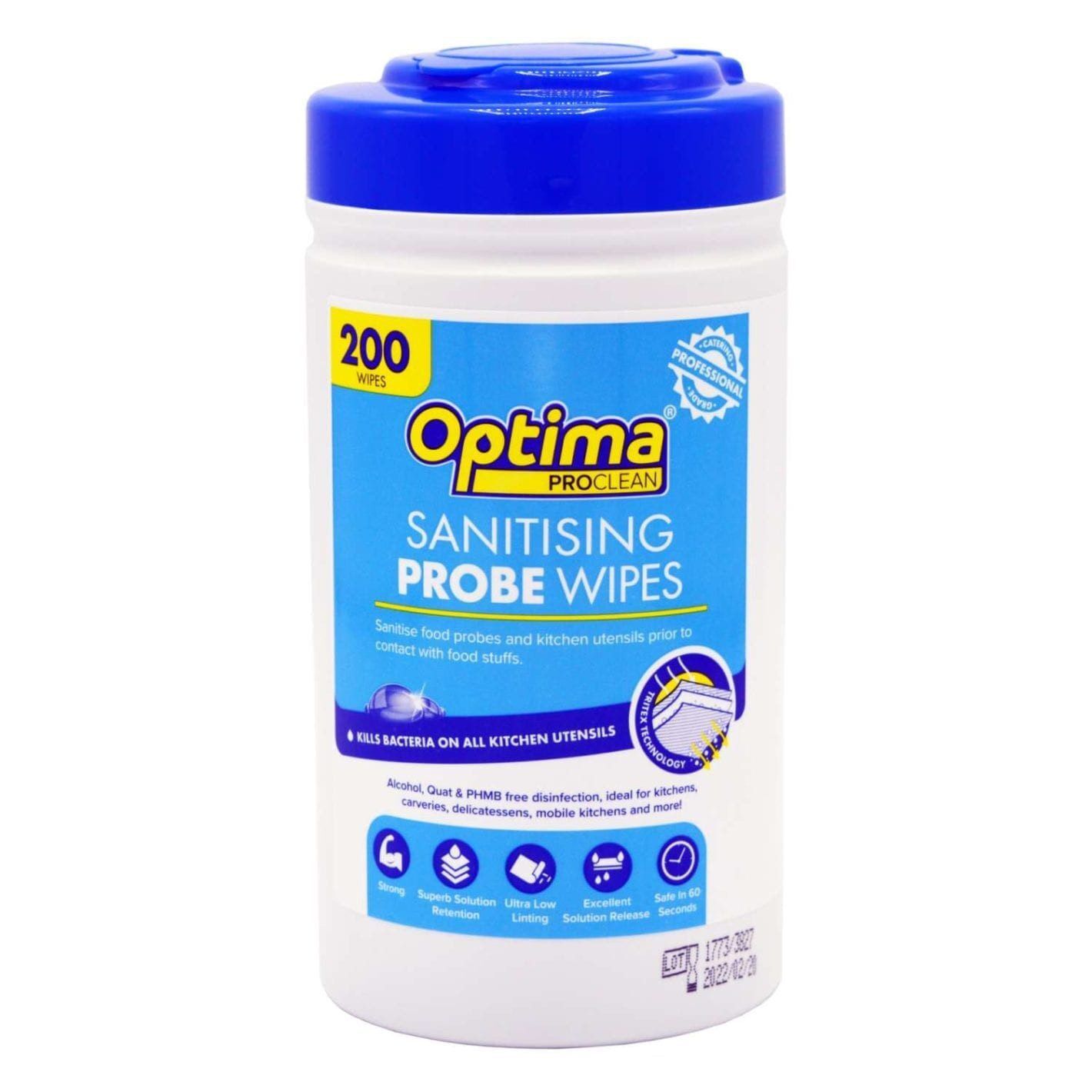 Optima Sanitising Probe Wipes 13x12.5cm X 200 Optima Sanitising Probe Wipes 13x12.5cm X 200