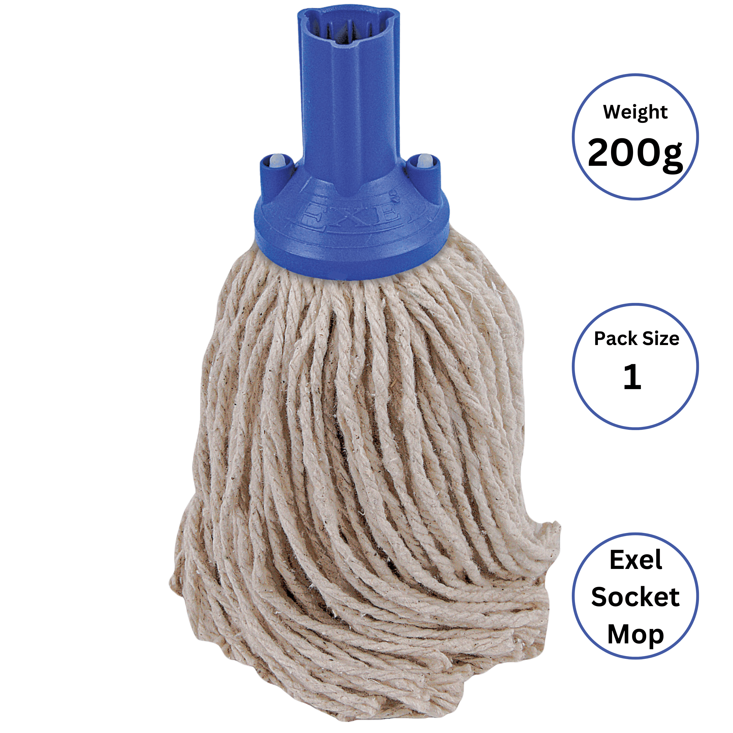 Exel PY Socket Mop BLUE 200g Exel PY Socket Mop BLUE 200g