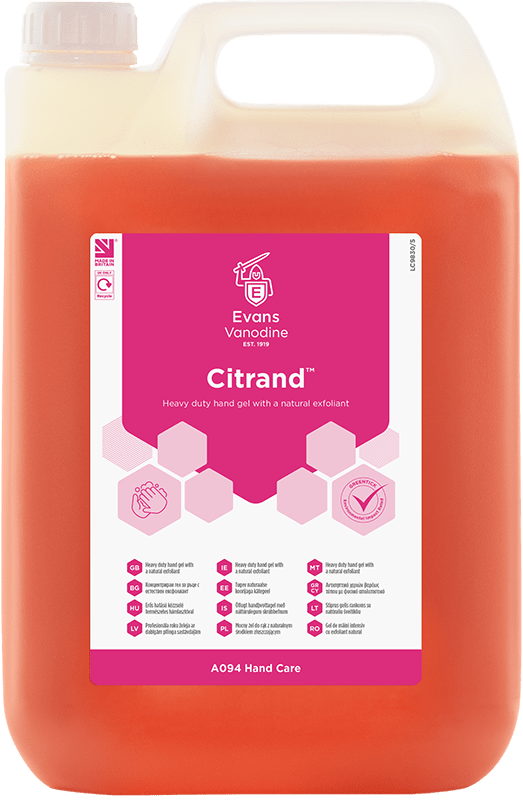 Evans Citrand Heavy Duty Hand Gel With Olive Seeds 5LTR Evans Citrand Heavy Duty Hand Gel With Olive Seeds 5LTR