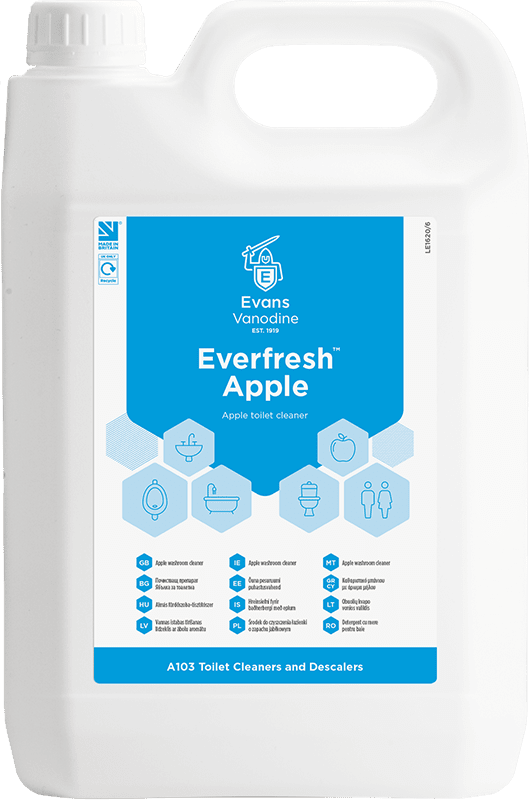 Evans Everfresh Apple Toilet And Washroom Cleaner 5LTR Evans Everfresh Apple Toilet And Washroom Cleaner 5LTR