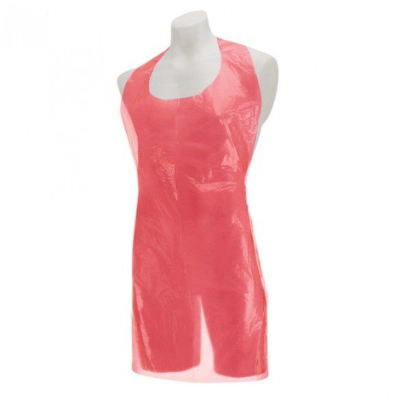 Disposable Aprons Flat Pack Pvc RED  42x26'' X 100 Disposable Aprons Flat Pack Pvc RED  42x26'' X 100