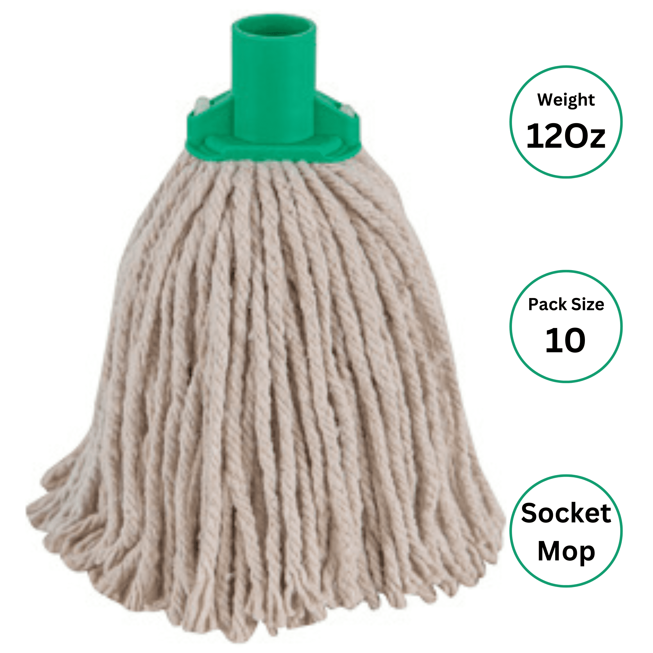 PY Yarn Socket Mops GREEN 12OZ X 10 PY Yarn Socket Mops GREEN 12OZ X 10