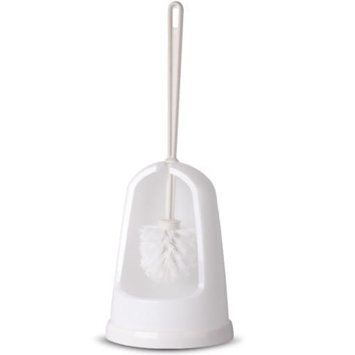 Toilet Brush & Holder Semi Closed WHITE 40x12CM Toilet Brush & Holder Semi Closed WHITE 40x12CM