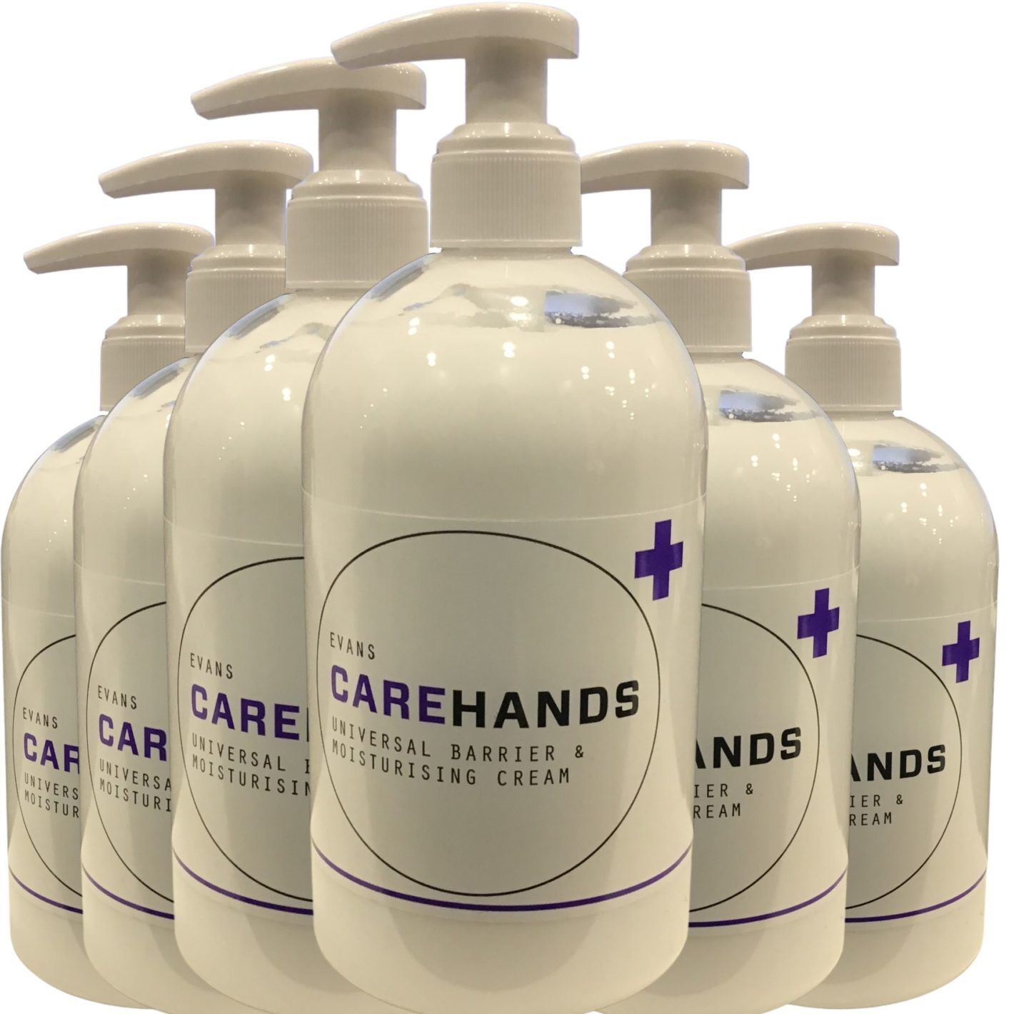 Evans Carehands Barrier And Moisturising Hand Cream 500ML X 6 Evans Carehands Barrier And Moisturising Hand Cream 500ML X 6