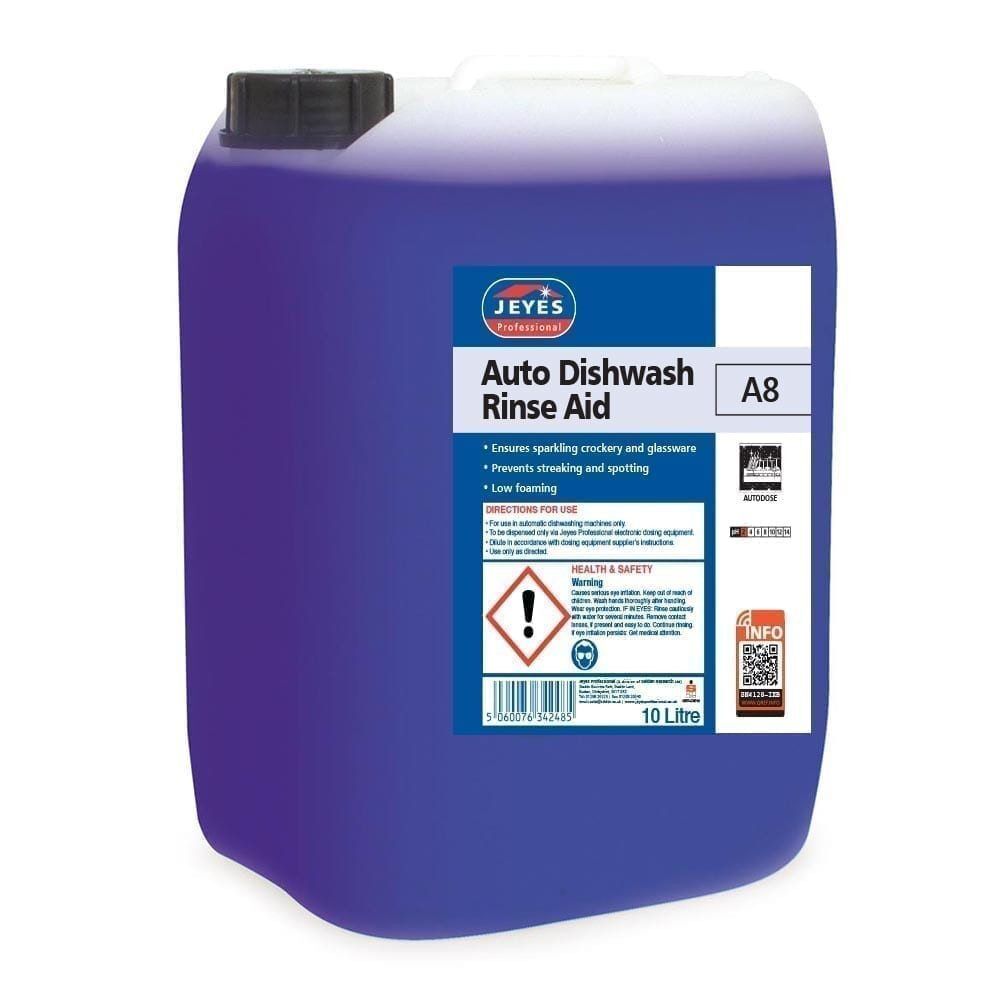 Jeyes Professional A8 Dishwash Rinse Aid 10LTR Jeyes Professional A8 Dishwash Rinse Aid 10LTR