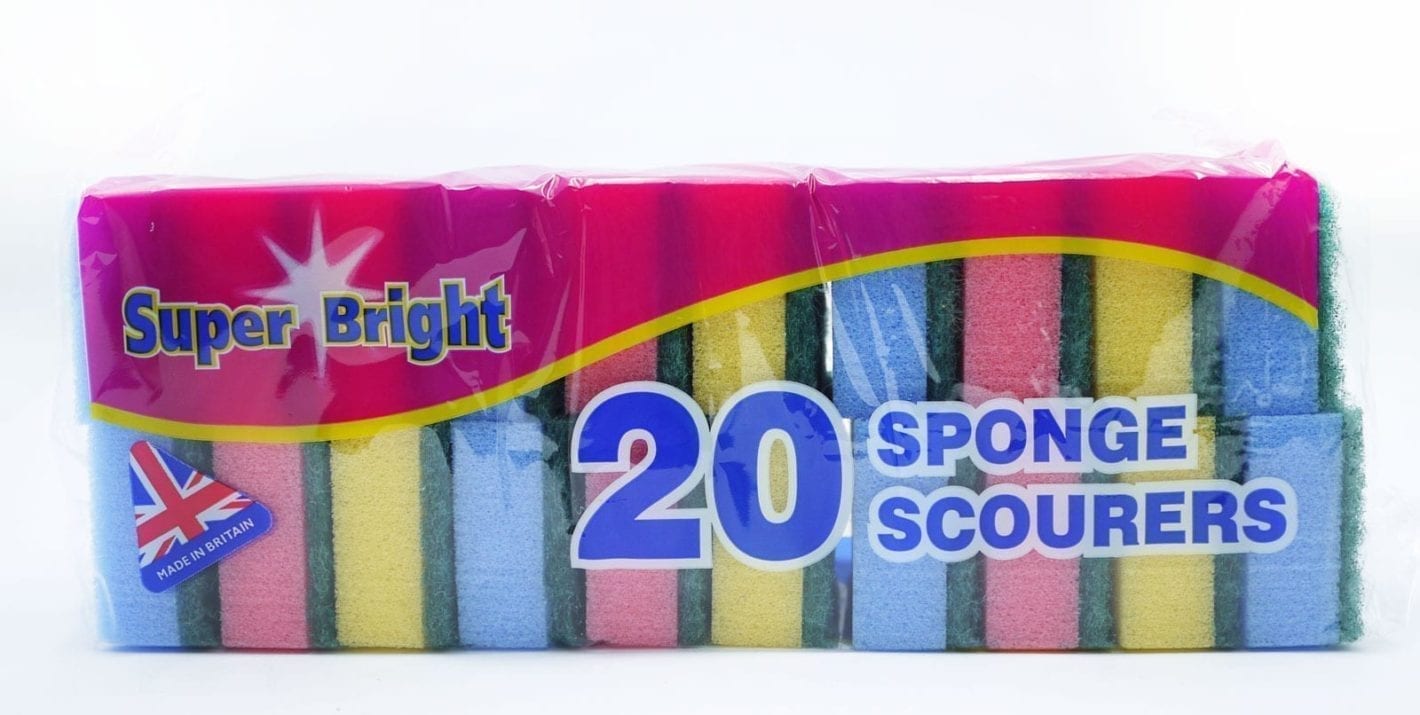Super Bright Sponge Scourers 20PK X 12 Super Bright Sponge Scourers 20PK X 12
