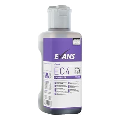 Evans EC4 Sanitiser Multi Surface Cleaner & Disinfectant 1LTR Evans EC4 Sanitiser Multi Surface Cleaner & Disinfectant 1LTR