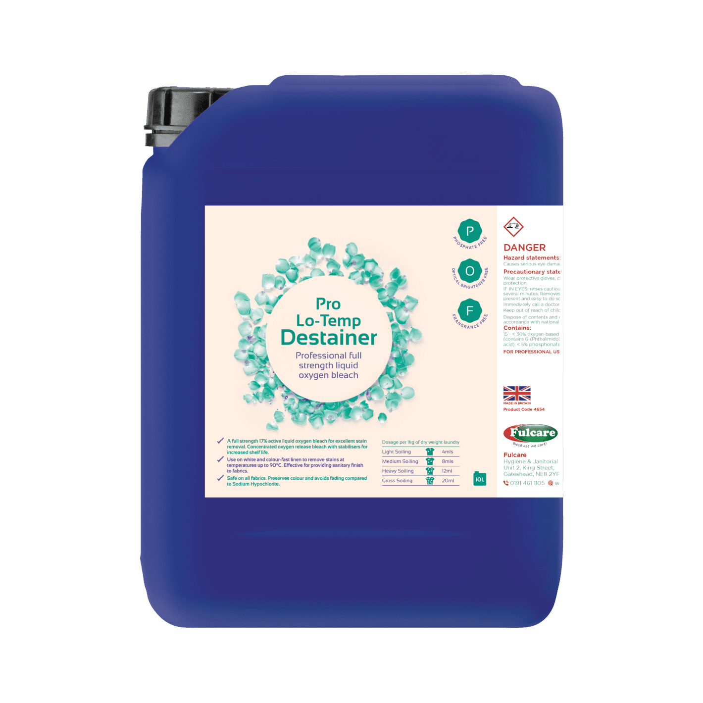 Christeyns Pro Lo-Temp Destainer 10ltr Christeyns Pro Lo-Temp Destainer 10ltr