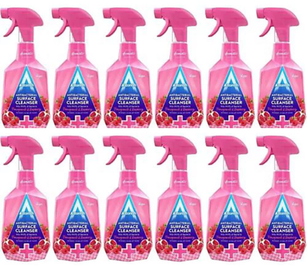 Astonish Antibacterial Surface Cleanser Pom & Rasp 750ML X 12 Astonish Antibacterial Surface Cleanser Pom & Rasp 750ML X 12