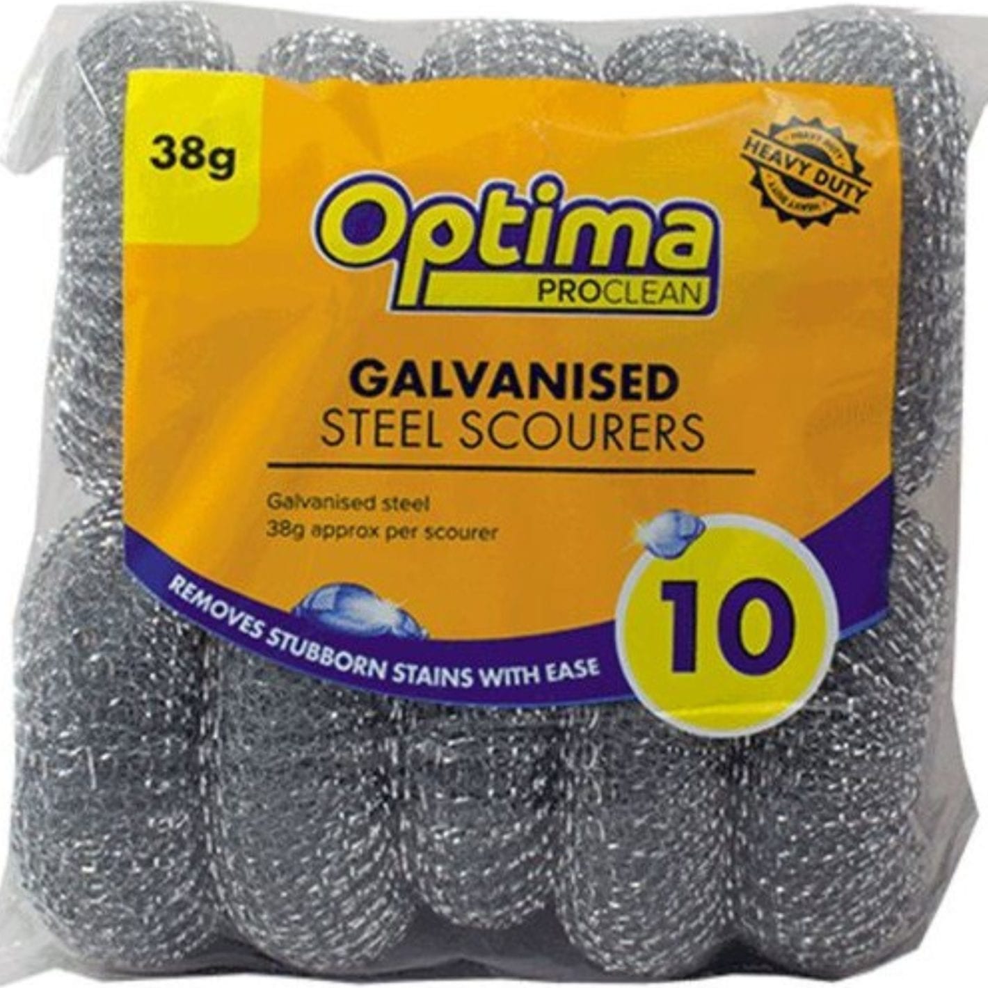 Optima Proclean Galvanised Steel Scourer X 10 Optima Proclean Galvanised Steel Scourer X 10