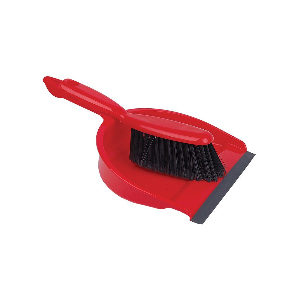 Professional Dustpan & Brush Set RED Plastic 22x32x10CM Professional Dustpan & Brush Set RED Plastic 22x32x10CM